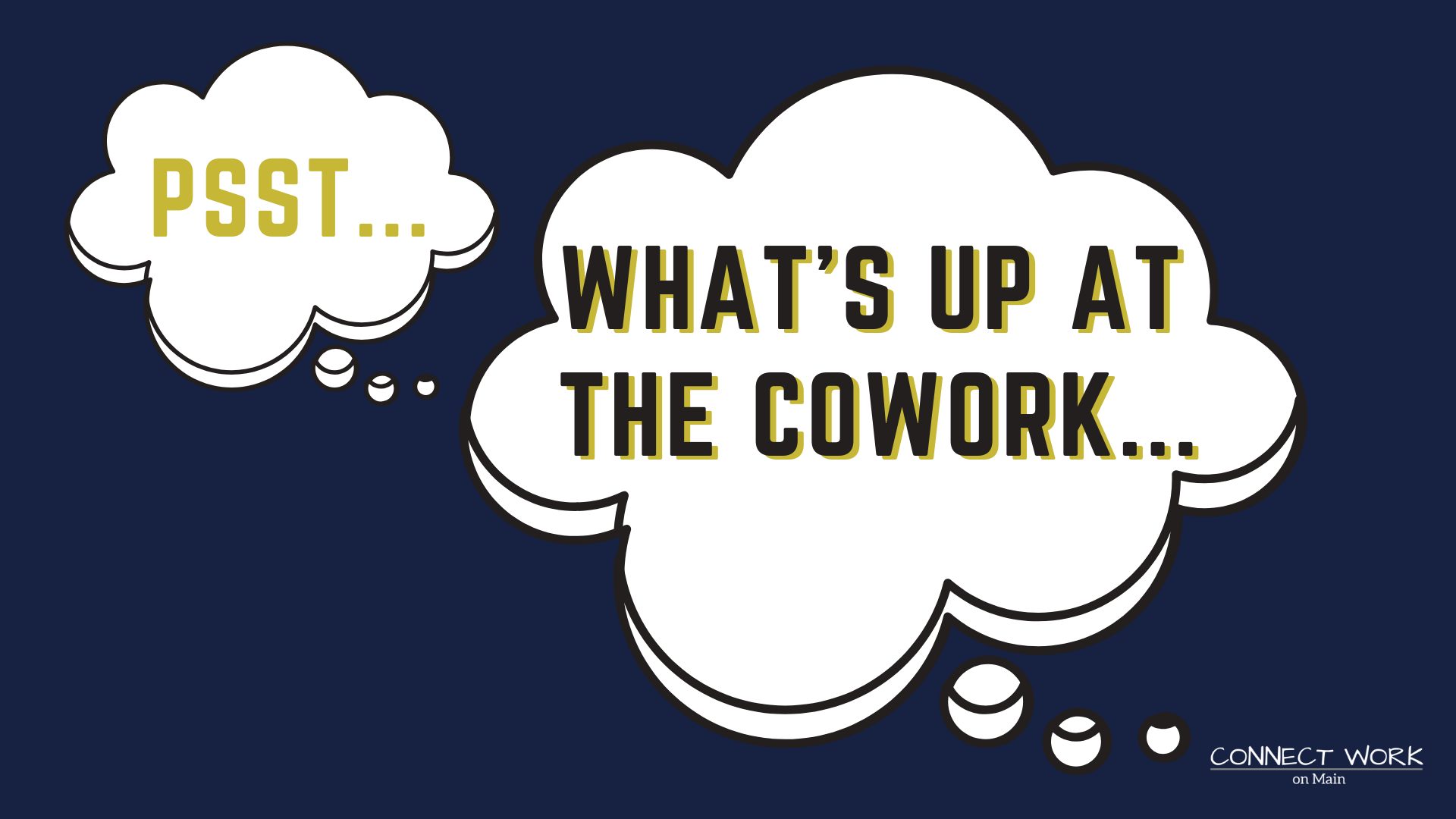 Whats up at the cowork with chat bubbles