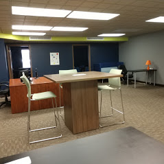 standing height desk at connectwork on main