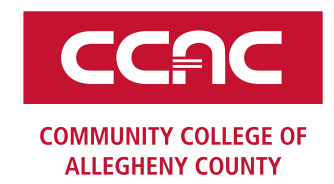Community College of Allegheny College red logo 