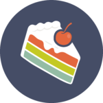 connectwork navy icon with cake