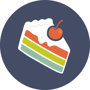 connectwork navy icon with cake