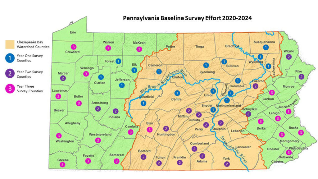 Baseline Survey Effort County Map